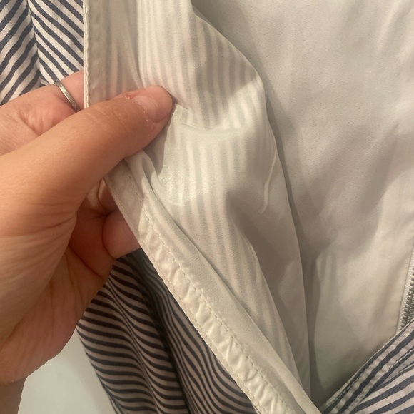 J.CREW COTTON STRIPED POPLIN TIE WAIST JUMPSUIT in greyish-blue and white stripe - Picture 11 of 11